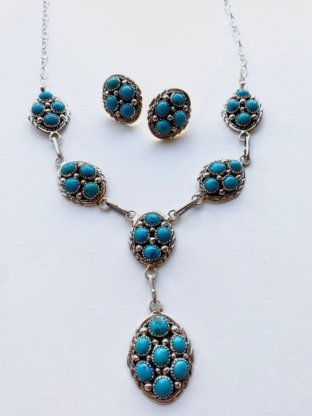 Turquoise Cluster Necklace