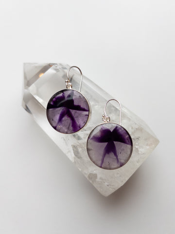 Trapiche Amethyst Earrings