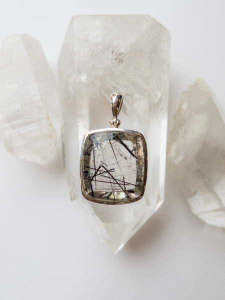 Tourmaline in Quartz Pendant