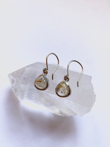 Rutilated Quartz Earrings