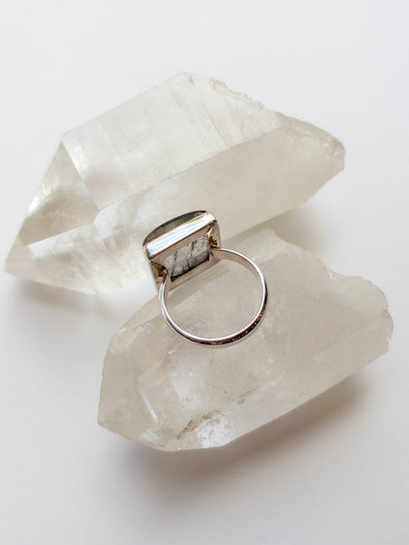 Tourmaline in Quartz Ring