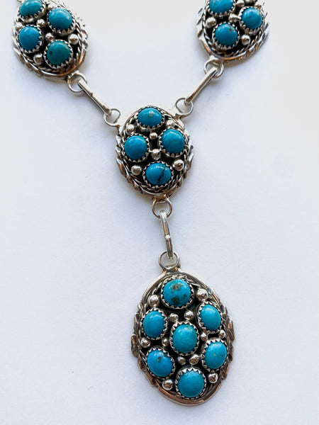 Turquoise Cluster Necklace