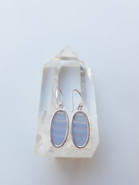 Blue Lace Agate Earrings