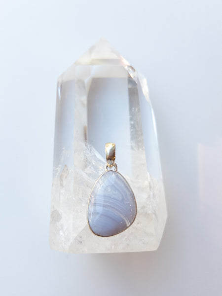 Blue Lace Agate Pendant