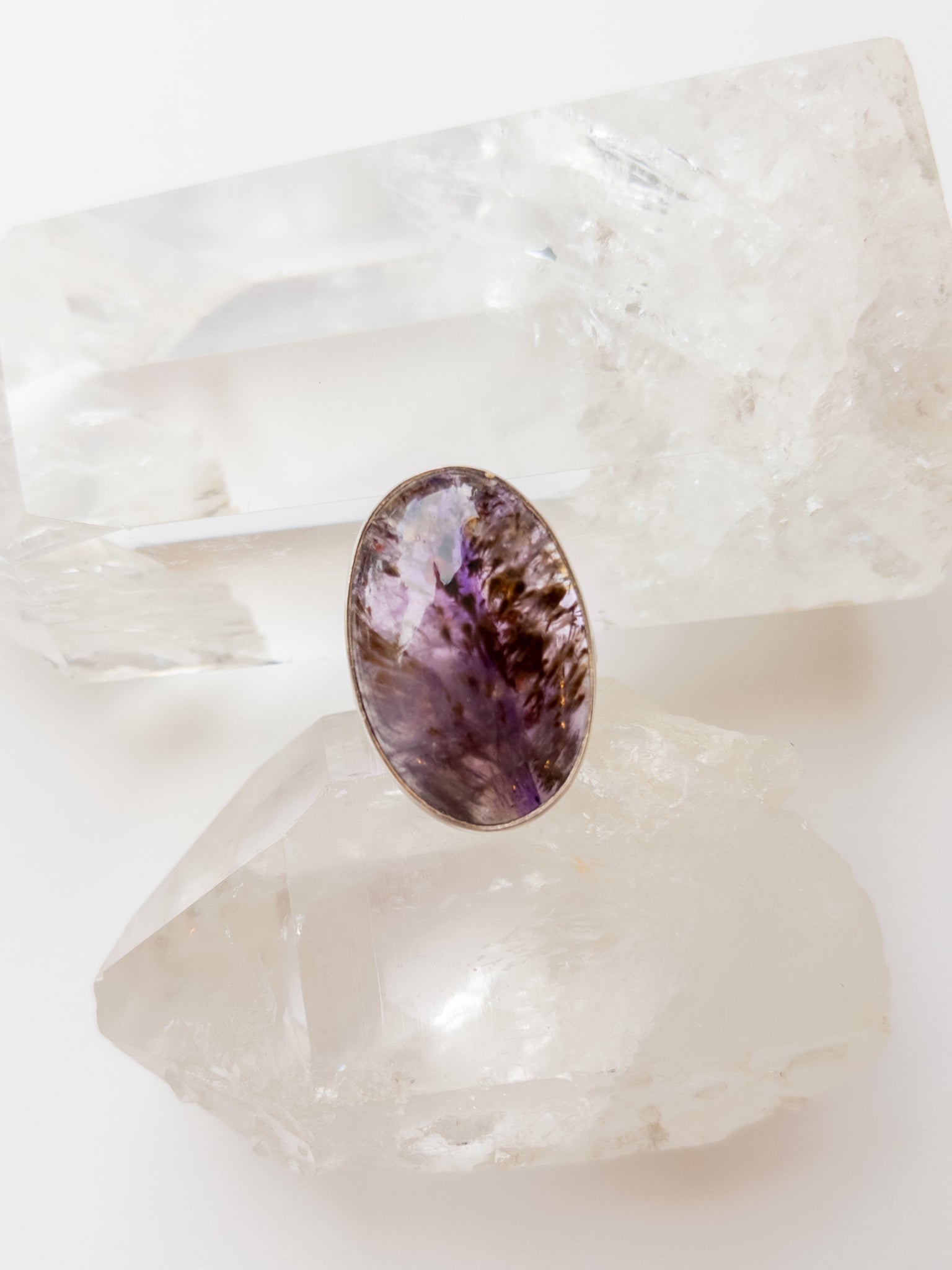 Super Seven Amethyst Ring