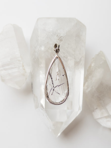 Tourmaline in Quartz Pendant