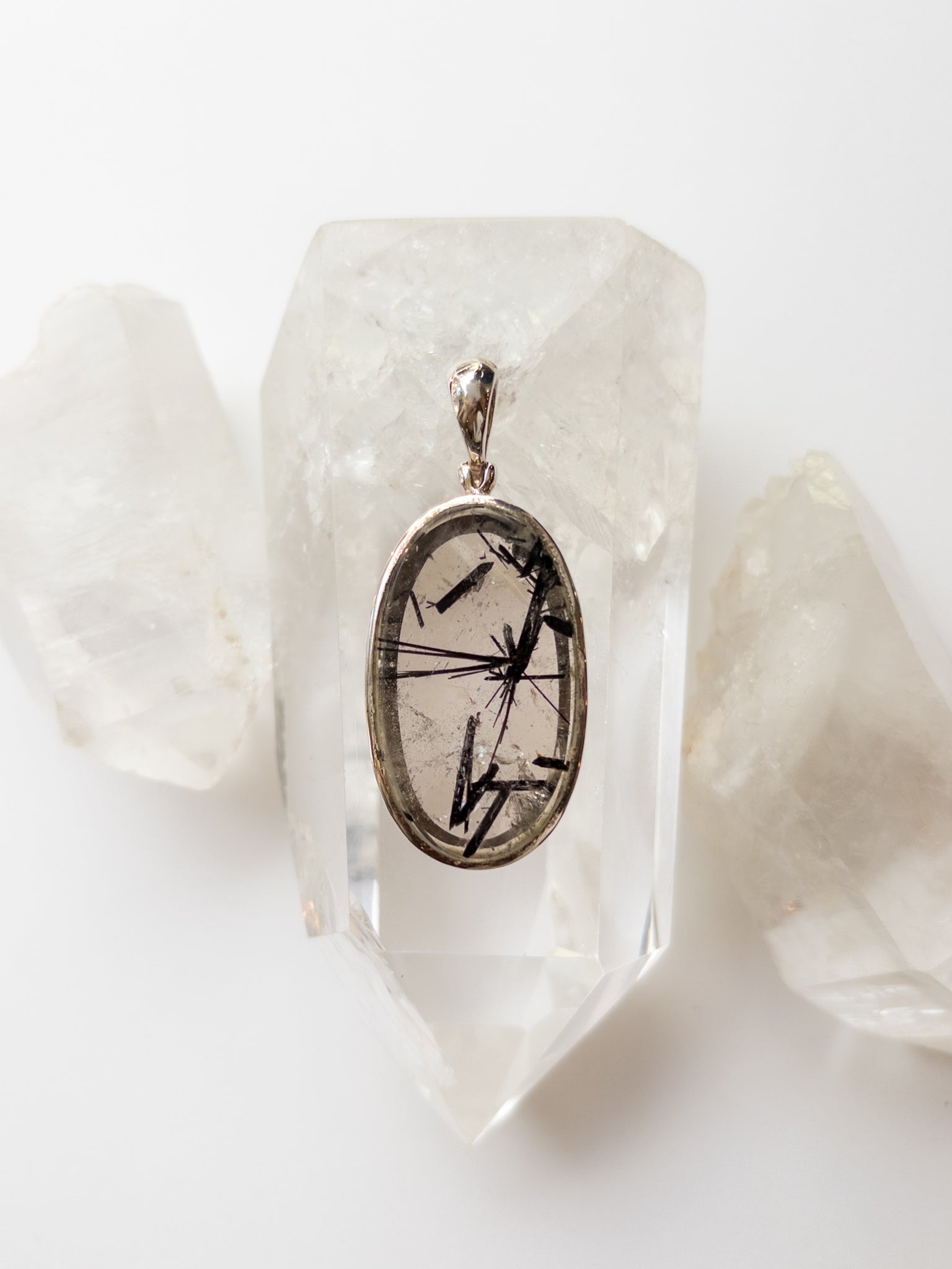 Tourmaline in Quartz Pendant