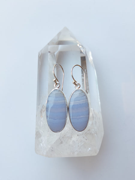 Blue Lace Agate Earrings