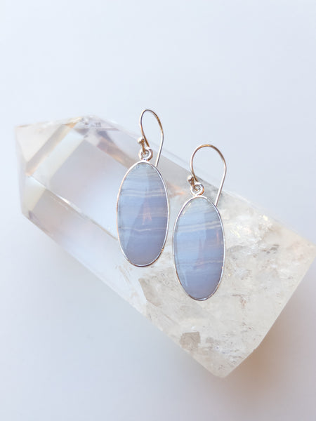 Blue Lace Agate Earrings