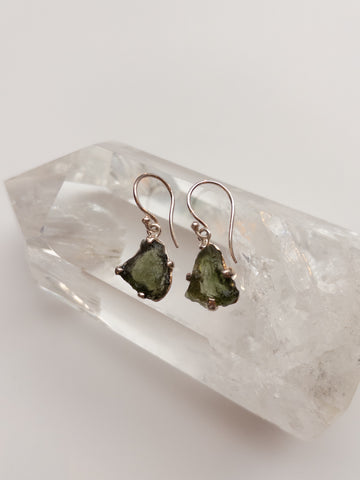 Moldavite Earrings