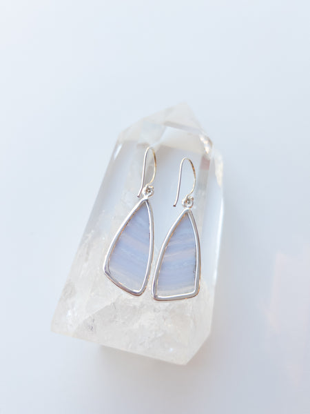 Blue Lace Agate Earrings