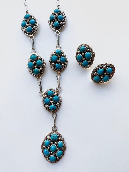 Turquoise Cluster Necklace