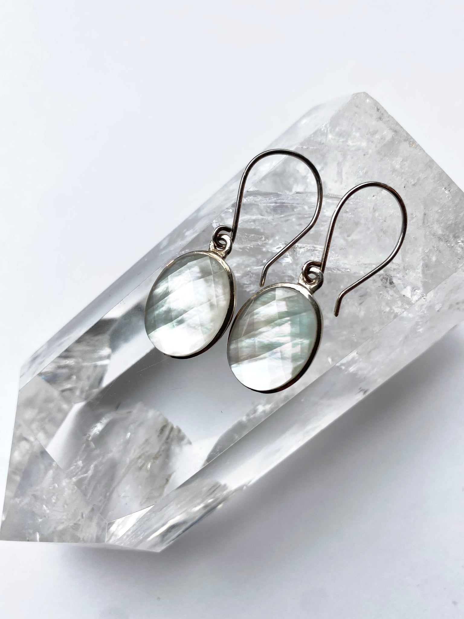 Quartz and Mother of Pearl Earrings