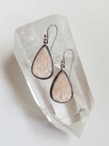 Peach Moonstone Earrings