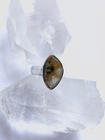 Rutilated Quartz Ring