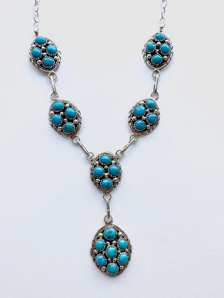 Turquoise Cluster Necklace