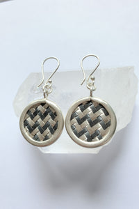 Lao Braided Silver Earrings