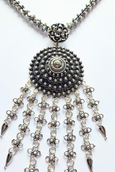 Lao Silver Medallion Pendant