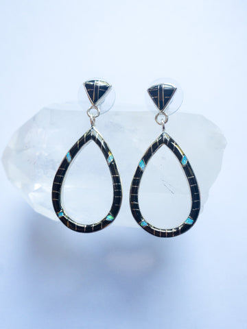 Onyx Inlay Earrings