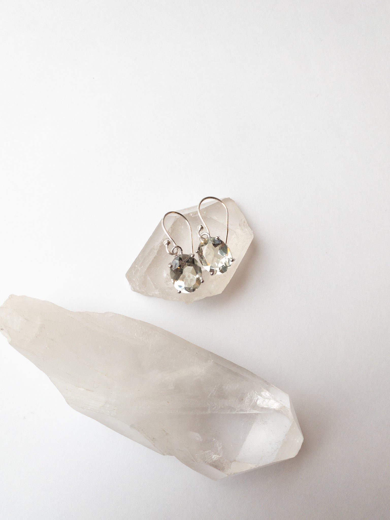 Green Amethyst Earrings