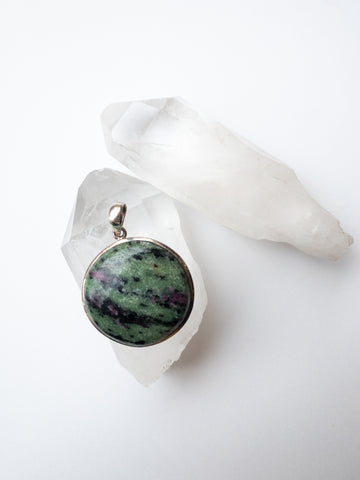 Ruby in Zoisite Pendant