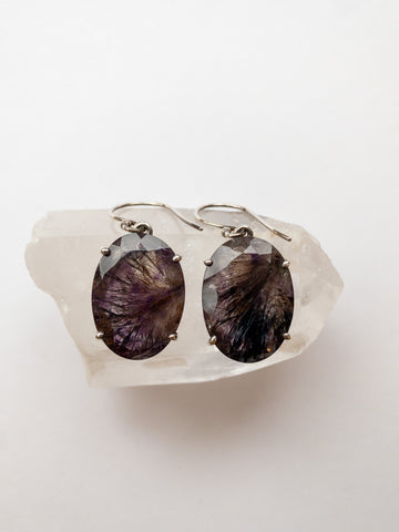 Super Seven Amethyst Earring