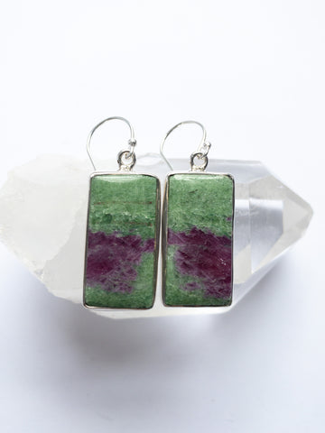 Ruby in Zoisite Earrings