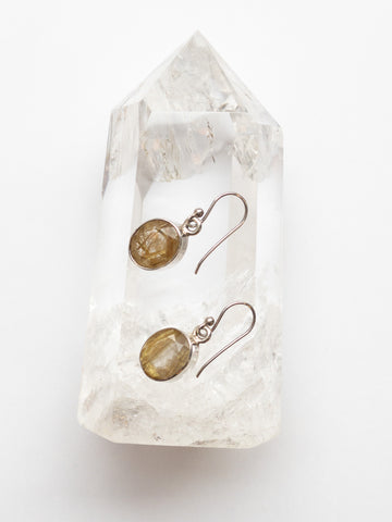 Rutilated Quartz Earrings