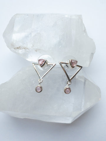 Rose Quartz Studs