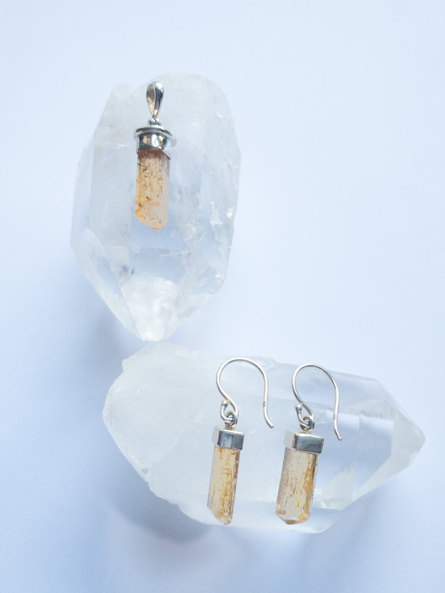 Imperial Topaz Pendant and Earring Set